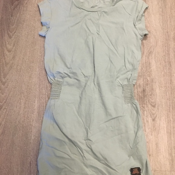 Vintage Diesel, Moss Green Embroidered Extra Long T Shirt Vintage 2000s - Picture 2 of 4